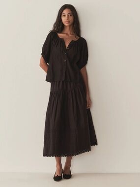 doen june top in black - size xxs (but fits up to xs)